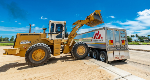 Loading truck with top quality Bundaberg sands